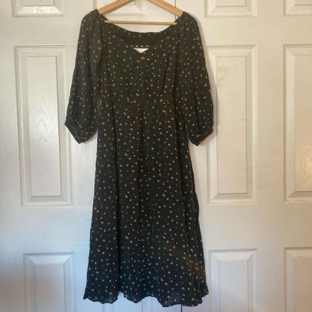 NWT Anthropologie Floral Midi Dress with Pockets, Size 4